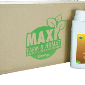 Ini adalah kemasan 1 dus produk yang terdiri dari 6 botol pupuk organik cair MaxiFarm dan sangat cocok untuk menanam padi, sayuran, dan buah-buahan.