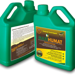 Ini adalah MaxiHumat, salah satu produk unggulan Maxi Pupuk yang efektif membenahi struktur tanah dan juga menetralkan keasaman tanah