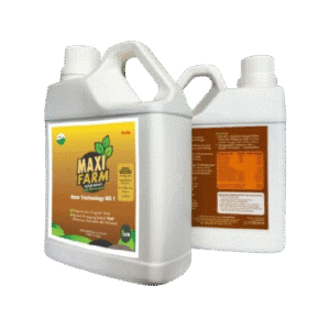 Ini adalah gambar produk utama dan unggulan dari Maxi Pupuk, yaitu MaxiFarm sebagai pupuk hayati dalam bentuk cair yang juga serbaguna